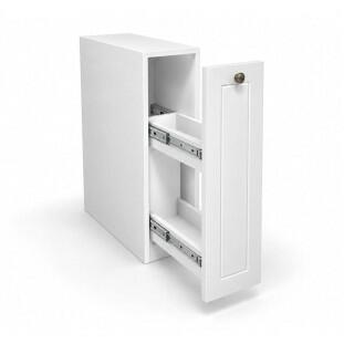 Módulo Balcão 20x68x56cm Com Porta Tempero 100% MDF Cozinha Provence Robel Branco/Branco Matte
