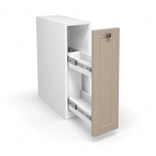 Módulo Balcão 20x68x56cm Com Porta Tempero 100% MDF Cozinha Provence Robel Branco/Fendi Matte