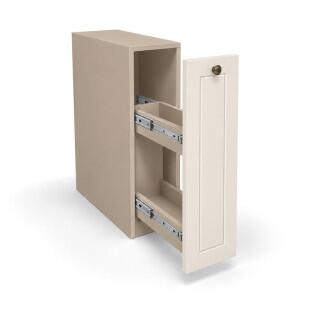 Módulo Balcão 20x68x56cm Com Porta Tempero 100% MDF Cozinha Provence Robel Fendi/Off White Matte