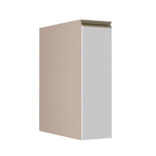 Módulo Balcão 20cm 1 Porta 100% MDF Cozinha Modulada Gold J Robel Fendi/Branco Matte
