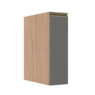 Módulo Balcão 20cm 1 Porta 100% MDF Cozinha Modulada Gold Robel Hanover/Cinza Matte