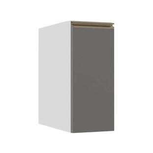 Módulo Balcão 30cm 1 Porta 100% MDF Cozinha Modulada Gold J Robel Branco/Cinza Matte