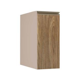Módulo Balcão 30cm 1 Porta 100% MDF Cozinha Modulada Gold J Robel Fendi/Amendoeira BP