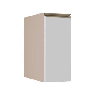 Módulo Balcão 30cm 1 Porta 100% MDF Cozinha Modulada Gold J Robel Fendi/Branco Matte