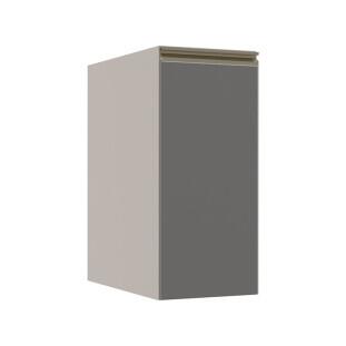 Módulo Balcão 30cm 1 Porta 100% MDF Cozinha Modulada Gold Robel Fendi/Cinza