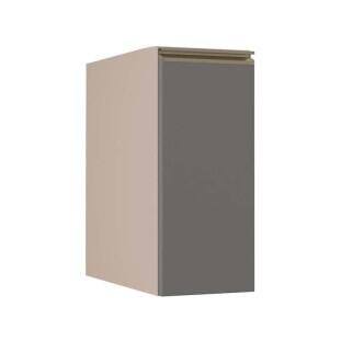 Módulo Balcão 30cm 1 Porta 100% MDF Cozinha Modulada Gold J Robel Fendi/Cinza Matte