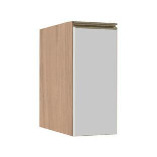 Módulo Balcão 30cm 1 Porta 100% MDF Cozinha Modulada Gold J Robel Hanover/Branco Matte