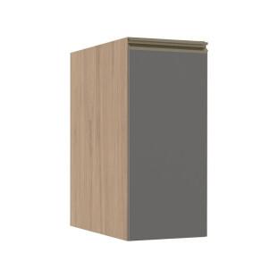 Módulo Balcão 30cm 1 Porta 100% MDF Cozinha Modulada Gold Robel Hanover/Cinza