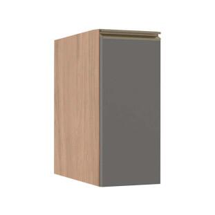 Módulo Balcão 30cm 1 Porta 100% MDF Cozinha Modulada Gold J Robel Hanover/Cinza Matte