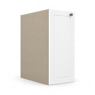 Módulo Balcão 30x68x56cm 1 Porta 100% MDF Cozinha Provence Robel Fendi/Branco Matte