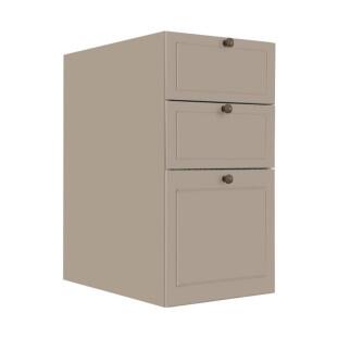 Módulo Balcao 35cm 3 Gavetas 100% MDF Cozinha Modulada Provence Robel Fendi/Fendi Matte