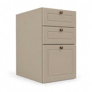 Módulo Balcao 35x68x56cm 3 Gavetas 100% MDF Cozinha Provence Robel Fendi/Fendi Matte