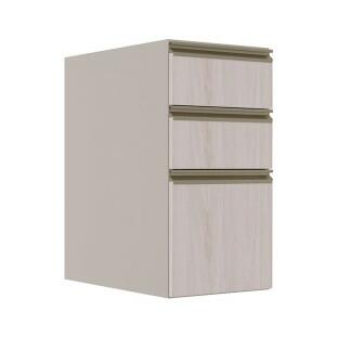 Módulo Balcão 35cm 3 Gavetas 100% MDF Cozinha Modulada Gold Robel Fendi/Aspen