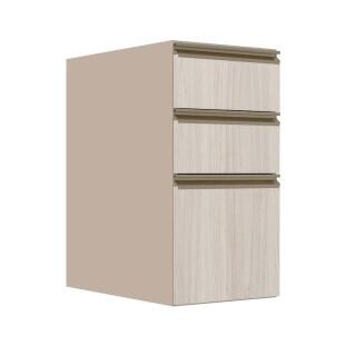 Módulo Balcão 35cm 3 Gavetas 100% MDF Cozinha Modulada Gold J Robel Fendi/Aspen