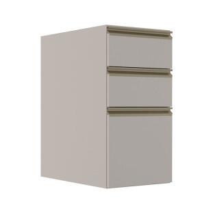 Módulo Balcão 35cm 3 Gavetas 100% MDF Cozinha Modulada Gold Robel Fendi/Fendi