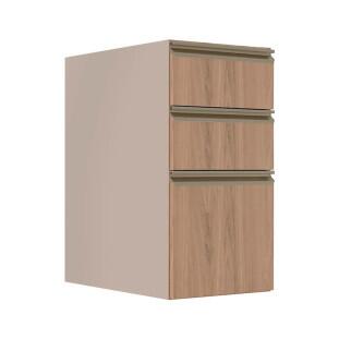 Módulo Balcão 35cm 3 Gavetas 100% MDF Cozinha Modulada Gold J Robel Fendi/Hanover