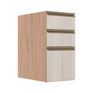 Módulo Balcão 35cm 3 Gavetas 100% MDF Cozinha Modulada Gold J Robel Hanover/Aspen