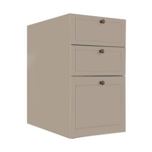 Módulo Balcao 40cm 3 Gavetas 100% MDF Cozinha Modulada Provence Robel Fendi/Fendi Matte