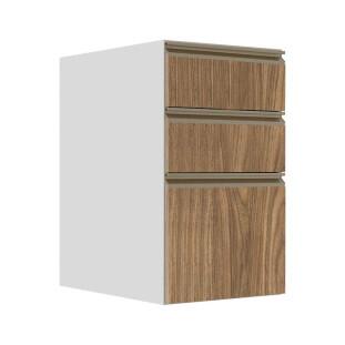 Módulo Balcão 40cm 3 Gavetas 100% MDF Cozinha Modulada Gold J Robel Branco/Amendoeira BP Módulo Balcão 40cm 3 Gavetas 100% MDF Cozinha Modulada Gold J Robel Branco/Amendoeira BP