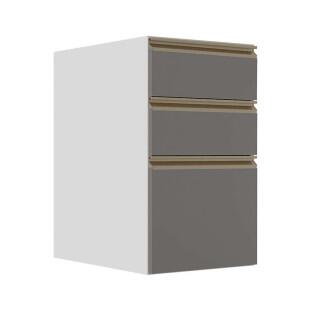 Módulo Balcão 40cm 3 Gavetas 100% MDF Cozinha Modulada Gold J Robel Branco/Cinza Matte Módulo Balcão 40cm 3 Gavetas 100% MDF Cozinha Modulada Gold J Robel Branco/Cinza Matte