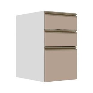 Módulo Balcão 40cm 3 Gavetas 100% MDF Cozinha Modulada Gold J Robel Branco/Fendi Matte Módulo Balcão 40cm 3 Gavetas 100% MDF Cozinha Modulada Gold J Robel Branco/Fendi Matte
