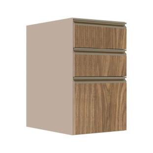 Módulo Balcão 40cm 3 Gavetas 100% MDF Cozinha Modulada Gold J Robel Fendi/Amendoeira BP Módulo Balcão 40cm 3 Gavetas 100% MDF Cozinha Modulada Gold J Robel Fendi/Amendoeira BP