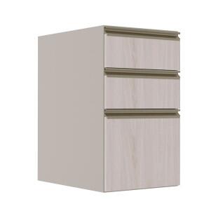 Módulo Balcão 40cm 3 Gavetas 100% MDF Cozinha Modulada Gold Robel Fendi/Aspen