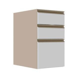 Módulo Balcão 40cm 3 Gavetas 100% MDF Cozinha Modulada Gold J Robel Fendi/Branco Matte Módulo Balcão 40cm 3 Gavetas 100% MDF Cozinha Modulada Gold J Robel Fendi/Branco Matte