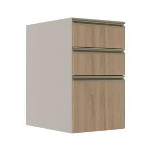 Módulo Balcão 40cm 3 Gavetas 100% MDF Cozinha Modulada Gold Robel Fendi/Hanover