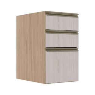Módulo Balcão 40cm 3 Gavetas 100% MDF Cozinha Modulada Gold Robel Hanover/Aspen