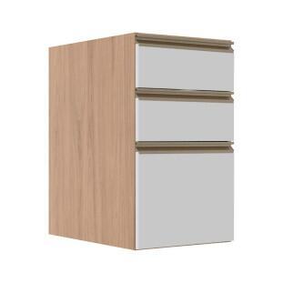 Módulo Balcão 40cm 3 Gavetas 100% MDF Cozinha Modulada Gold J Robel Hanover/Branco Matte Módulo Balcão 40cm 3 Gavetas 100% MDF Cozinha Modulada Gold J Robel Hanover/Branco Matte