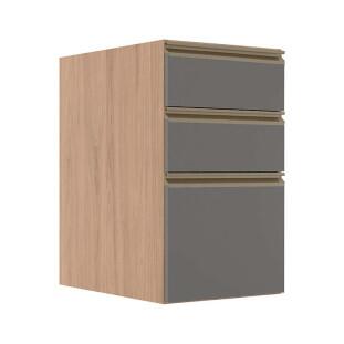 Módulo Balcão 40cm 3 Gavetas 100% MDF Cozinha Modulada Gold J Robel Hanover/Cinza Matte Módulo Balcão 40cm 3 Gavetas 100% MDF Cozinha Modulada Gold J Robel Hanover/Cinza Matte