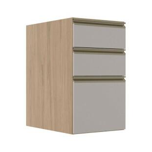 Módulo Balcão 40cm 3 Gavetas 100% MDF Cozinha Modulada Gold Robel Hanover/Fendi