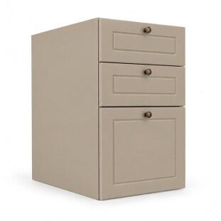 Módulo Balcao 40x68x56cm 3 Gavetas 100% MDF Cozinha Provence Robel Fendi/Fendi Matte