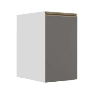 Módulo Balcão 40cm 1 Porta 100% MDF Cozinha Modulada Gold J Robel Branco/Cinza Matte