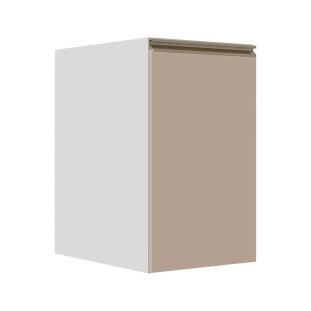 Módulo Balcão 40cm 1 Porta 100% MDF Cozinha Modulada Gold J Robel Branco/Fendi Matte
