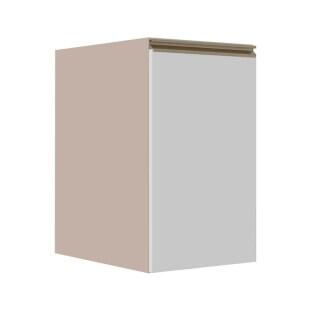 Módulo Balcão 40cm 1 Porta 100% MDF Cozinha Modulada Gold J Robel Fendi/Branco Matte