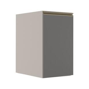Módulo Balcão 40cm 1 Porta 100% MDF Cozinha Modulada Gold Robel Fendi/Cinza