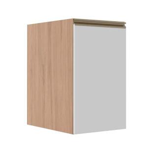 Módulo Balcão 40cm 1 Porta 100% MDF Cozinha Modulada Gold J Robel Hanover/Branco Matte