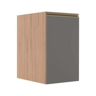 Módulo Balcão 40cm 1 Porta 100% MDF Cozinha Modulada Gold J Robel Hanover/Cinza Matte