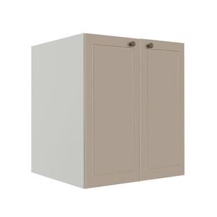 Módulo Balcao 60cm 2 Portas 100% MDF Cozinha Modulada Provence Robel Branco/Fendi Matte