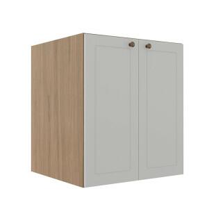 Módulo Balcao 60cm 2 Portas 100% MDF Cozinha Modulada Provence Robel Hanover/Branco Matte