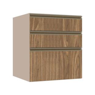 Módulo Balcão 60cm 3 Gavetas 100% MDF Cozinha Modulada Gold J Robel Fendi/Amendoeira BP Módulo Balcão 60cm 3 Gavetas 100% MDF Cozinha Modulada Gold J Robel Fendi/Amendoeira BP