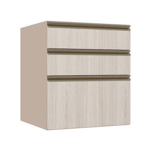 Módulo Balcão 60cm 3 Gavetas 100% MDF Cozinha Modulada Gold J Robel Fendi/Aspen Módulo Balcão 60cm 3 Gavetas 100% MDF Cozinha Modulada Gold J Robel Fendi/Aspen