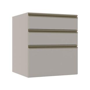 Módulo Balcão 60cm 3 Gavetas 100% MDF Cozinha Modulada Gold Robel Fendi/Fendi