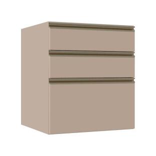 Módulo Balcão 60cm 3 Gavetas 100% MDF Cozinha Modulada Gold J Robel Fendi/Fendi Matte Módulo Balcão 60cm 3 Gavetas 100% MDF Cozinha Modulada Gold J Robel Fendi/Fendi Matte