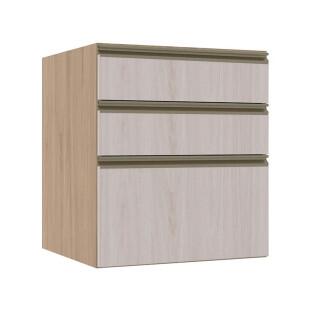 Módulo Balcão 60cm 3 Gavetas 100% MDF Cozinha Modulada Gold Robel Hanover/Aspen