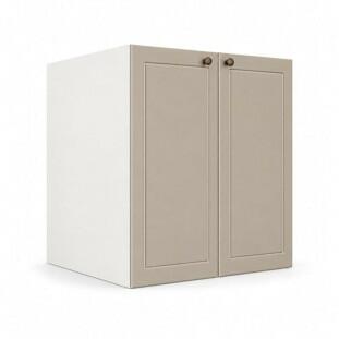 Módulo Balcão 60x68x56cm 2 Portas 100% MDF Cozinha Provence Robel Branco/Fendi Matte