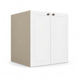 Módulo Balcão 60x68x56cm 2 Portas 100% MDF Cozinha Provence Robel Fendi/Branco Matte
