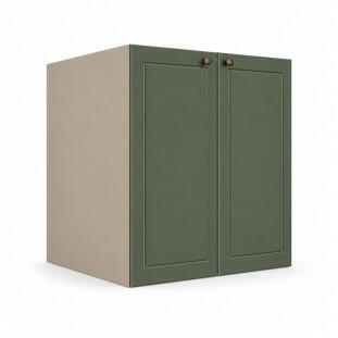 Módulo Balcão 60x68x56cm 2 Portas 100% MDF Cozinha Provence Robel Fendi/Salvia Matte